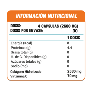 Colágeno hidrolizado con vitamina C 120 cáps.