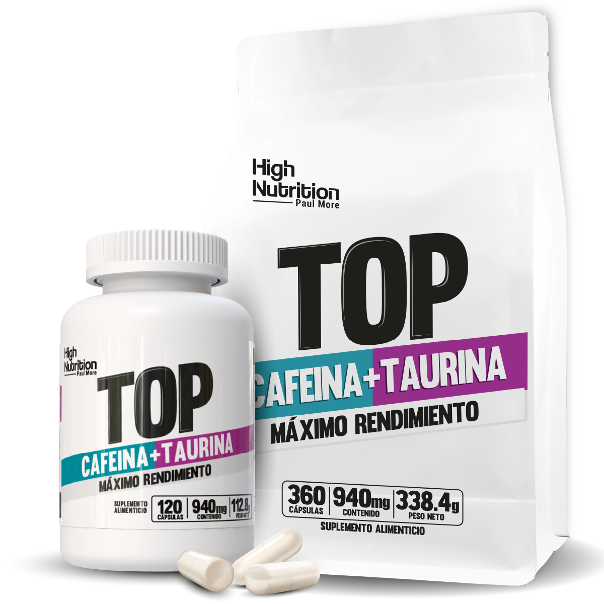 Cafeína + Taurina 940 mg
